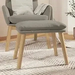 vidaXL Fu&szlig;hocker Hellgrau 45x29,5x35 cm Samt