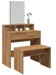 vidaXL Schminkhocker Artisan-Eiche 70x35x45 cm Holzwerkstoff