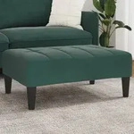 vidaXL Fu&szlig;hocker Dunkelgr&uuml;n 77x55x31 cm Samt
