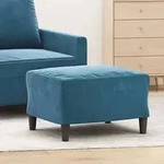 vidaXL Fu&szlig;hocker Blau 60x50x41 cm Samt