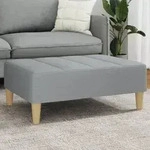 vidaXL Fu&szlig;hocker Hellgrau 77x55x31 cm Stoff