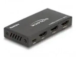 Delock HDMI Splitter 1 x in zu 2 out 4K 60 Hz mit Downscaler
