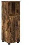 vidaXL Badezimmerschrank mit T&uuml;r Ger&auml;ucherte Eiche 30 x 35 x 95 cm