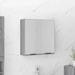 vidaXL Bad-Spiegelschrank Grau Sonoma 64x20x67 cm
