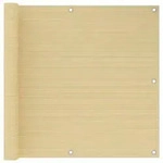 vidaXL Balkon-Sichtschutz Beige 90x300 cm HDPE