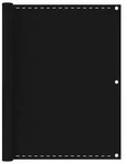 vidaXL Balkon-Sichtschutz Schwarz 120x600 cm HDPE