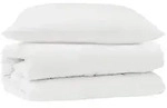 vidaXL Bettdecken Set mit Kissen 2 pcs Wei&szlig; Mikrofaser