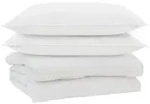vidaXL Bettdecke mit Kissen 3 pcs Wei&szlig; Mikrofaser