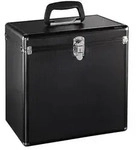 Hama LP-Koffer 50, Alu-Look, Schwarz
