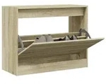 vidaXL Schuhschrank Sonoma-Eiche 80x34x63 cm Holzwerkstoff