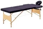 vidaXL Massageliege Klappbar 3-Zonen mit Holzgestell Lila