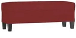 vidaXL Sitzbank Weinrot 100x35x41 cm Stoff