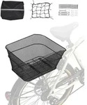 VEVOR Fahrradkorb Hinten 39x31x21 cm, Drahtgeflecht-Hinterradkorb mit Gep&auml;cknetz &