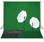 vidaXL Fotostudio-Set mit Beleuchtung und Hintergrund