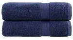 vidaXL Premium-Handt&uuml;cher SOLUND 2 Stk. Marineblau 50x100 cm 600 g/m2