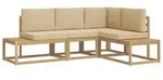 vidaXL Outdoor-Sofagarnitur 3 St&uuml;ck Wei&szlig; und Beige Polyester