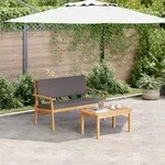 vidaXL 4-tlg. Garten-Sofafarnitur mit Kissen Massivholz Akazie