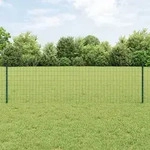 vidaXL Eurozaun mit 22 U-Posten Gr&uuml;n 0,6x50 m Stahl