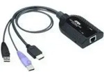 ATEN KVM, Computer KVM-Adapterkabel [1x HDMI-Stecker, USB-A - 1x RJ45-Buchse] 0.25m