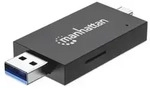 MANHATTAN USB 3.0 Typ-C / Typ-A Kombo-Kartenleseger&auml;t / Multi-Card Reader / Writer