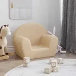 vidaXL Kindersofa Creme Weicher Pl&uuml;sch