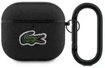 H&uuml;lle Case AirPods 4 Lacoste schwarz Logo Krokodil gr&uuml;n mit Karabiner