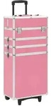 vidaXL Kosmetikkoffer Aluminium Rosa