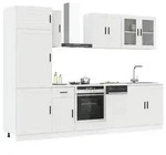 vidaXL 8-tlg. K&uuml;chenschrank-Set Porto Wei&szlig; Holzwerkstoff