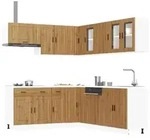 vidaXL 11-tlg. K&uuml;chenschrank-Set Porto Artisan-Eiche Holzwerkstoff