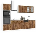 vidaXL 7-tlg. K&uuml;chenschrank-Set Lucca R&auml;uchereiche Holzwerkstoff