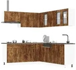 vidaXL 11-tlg. K&uuml;chenschrank-Set Lucca R&auml;uchereiche Holzwerkstoff