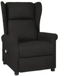 vidaXL Massagesessel Schwarz Stoff