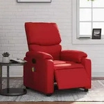 vidaXL Massagesessel Elektrisch Rot Kunstleder
