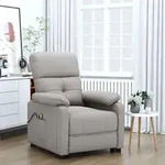 vidaXL Massagesessel Elektrisch Taupe Stoff