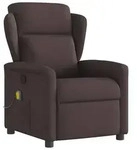 vidaXL Massagesessel Dunkelbraun Stoff
