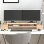 vidaXL Monitorst&auml;nder 100x27,5x15 cm Massivholz Kiefer