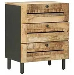 vidaXL Nachttisch Natur 50 x 33 x 62 cm Massivholz Mango