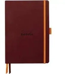Rhodia Goalbook A5 120 Bl elfenbein 90g, Dot/punktkariert Weinrot 117800C