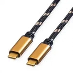 ROLINE GOLD USB4 Gen3x2 Kabel, C&ndash;C, ST/ST, 8K UHD-2, 40Gbit/s, 100W, schwarz /