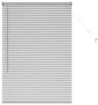 vidaXL Balkenjalousien Silber 130 x 85 cm Aluminium
