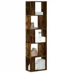 vidaXL B&uuml;cherregal 5 B&ouml;den R&auml;uchereiche 45x23,5x162,5 cm Holzwerkstoff