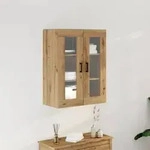 vidaXL Wandschrank mit Glast&uuml;ren Artisan Eiche 69,5x34x90 cm