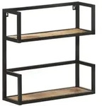 vidaXL Wandregal 60x20x60 cm Raues Mangoholz