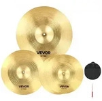 VEVOR 3-teiliges Beckenset 355mm HiHat 400mm Crash 505mm Ridebecken Legierung (14 16