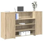 vidaXL Empfangstheke Sonoma-Eiche 180x50x103,5 cm Holzwerkstoff