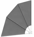 vidaXL Balkon Sichtschutz 140 x 140 cm Polyester Hellgrau