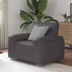 vidaXL Sessel Grau 60 cm Kunstleder