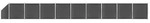 vidaXL Zaunelement Set WPC 1657x(105-186) cm Schwarz
