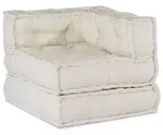 vidaXL Pouf Modular Creme 70x70x54 cm Stoff