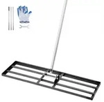 VEVOR Rasenrakel, Levelingrake mit 213 cm Griff, 914x254 mm Bodenplatte,